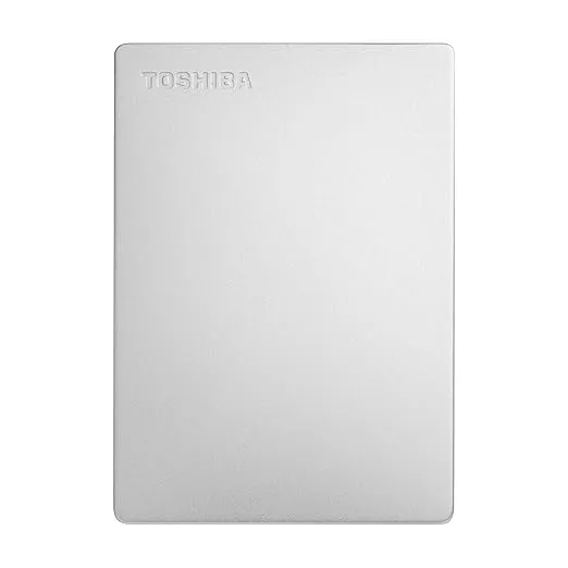 TOSHIBA Canvio Slim 1Tb Portable External HDD - USB 3.0 for Pc Laptop Windows and Mac, 3 Years Warranty, External Hard Drive - Silver, Pack of 1