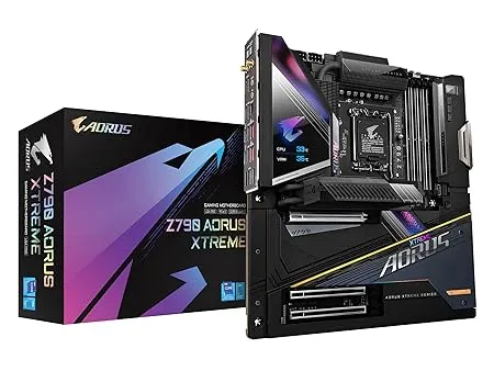 GIGABYTE Z790 AORUS Xtreme (LGA 1700/ Intel Z790/ EATX/ DDR5/ M.2/ PCIe 5.0/ USB 3.2 Gen2X2 Type-C/Intel WiFi 6E/ Marvell AQtion 10GbE LAN/Q-Flash Plus/EZ-Latch Plus/Gaming Motherboard)