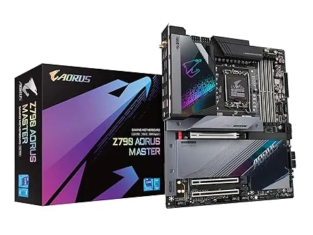 GIGABYTE Z790 AORUS Master (LGA 1700/ Intel Z790/ EATX/ DDR5/ 5* M.2/ PCIe 5.0/ USB 3.2 Gen2X2 Type-C/Intel WiFi 6E/ Marvell AQtion 10GbE LAN/Q-Flash Plus/EZ-Latch Plus/Gaming Motherboard)