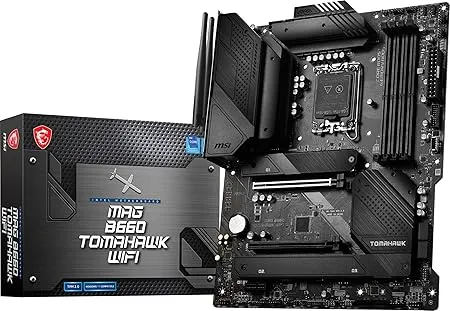 intel MSI MAG B660 Tomahawk WiFi Gaming Motherboard (ATX, 12th Gen Intel Core, LGA 1700 Socket, DDR5, PCIe 5, 2.5G LAN, M.2 Slots, Wi-Fi 6E)