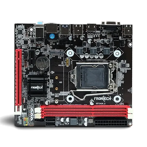 FRONTECH H81 Chipset Motherboard with 2xDDR3 RAM Slots LGA1150 Supports 4th Gen (HASWELL) Processors | 2xUSB 3.0, 4xUSB 2.0 | 4xSATA Slots | NVME Slots, 1xPCIEX16, 1xHDMI, 1xVGA (FT-0471)