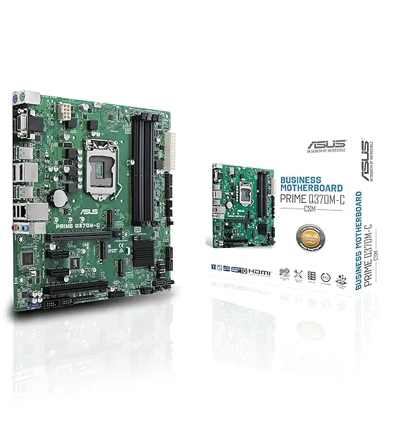 ASUS Prime Q370M-C/CSM LGA1151 (300 Series) DDR4 DP HDMI VGA SATA 6Gb/s USB 3.1 Gen2 microATX CSM Motherboard