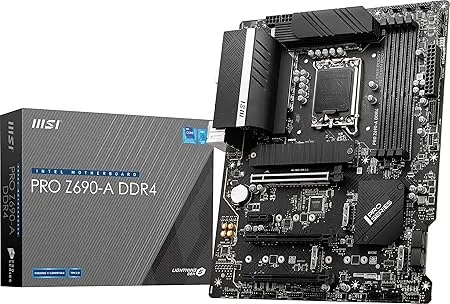 intel MSI PRO Z690-A DDR4 ProSeries Motherboard (ATX, 12th Gen Intel Core, LGA 1700 Socket, DDR4, PCIe 4, CFX, M.2 Slots)