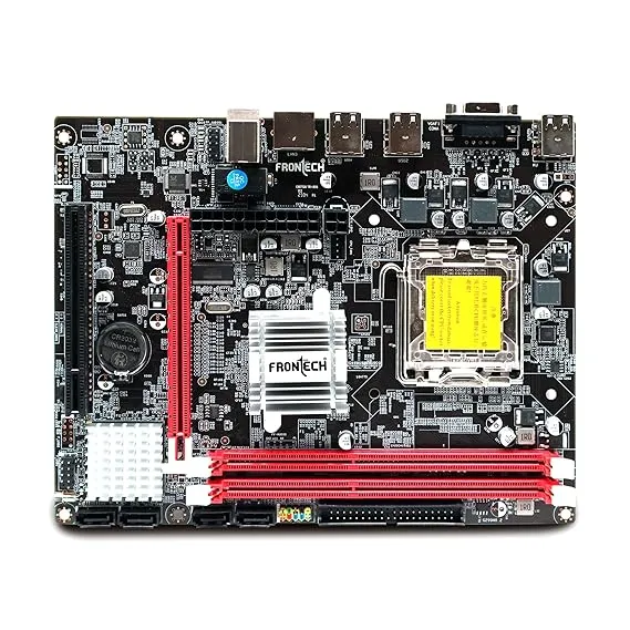 FRONTECH G41 Chipset Motherboard with 2xDDR3 RAM Slots LGA775 Supports Core 2 Quad/Core 2 Extreme/Duo/Pentium/Celeron Processors|6+2 USB Ports|PCIe 16x|4xSATA Slots |1xHDMI, 1xVGA (FT-0464)