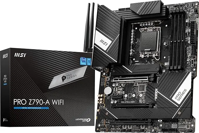 intel MSI PRO Z790-A Motherboard WiFi ATX Gaming MSI Motherboard - Powerful Performance, Reliable Connectivity, Sleek Design, Supports Intel Core 12th & 13th Gen Processors, 9+1+2 Phase 105A SPS, DDR5 Boost