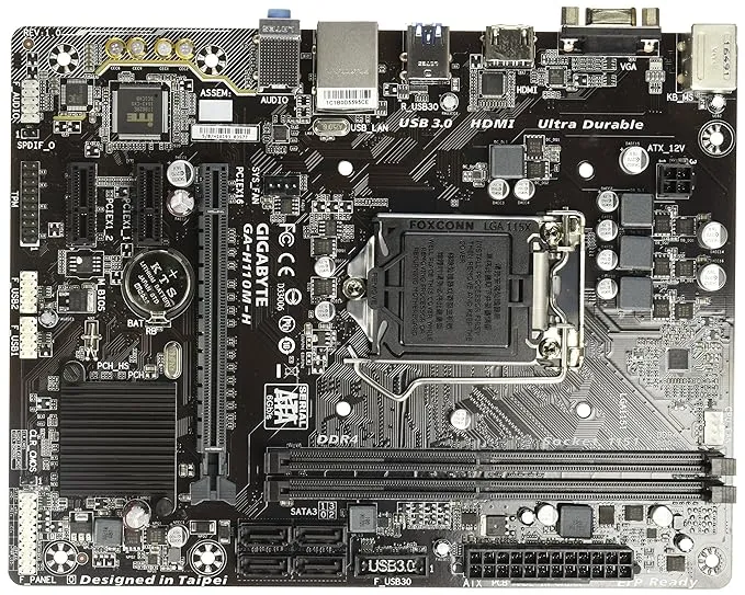 Gigabyte GA-H110M-H MicroATX Motherboard Socket LGA 115 DDR4 (6th and 7th Gen Intel Processor Support)