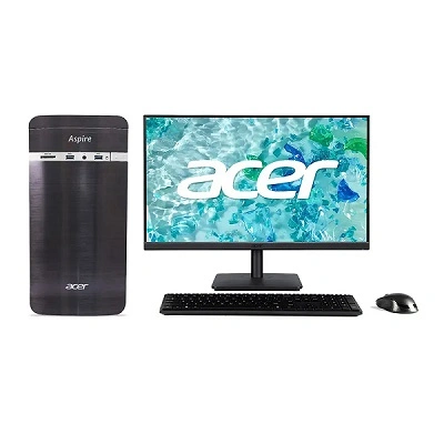 Acer Aspire DT TC-1760 Intel H610 Core i7-12700 Processor Desktop (Windows 11 Home/ 8 GB/ 512 GB SSD/Intel UHD Graphics) with 60.5 cm (23.8") Display, Black, 4.5 KG