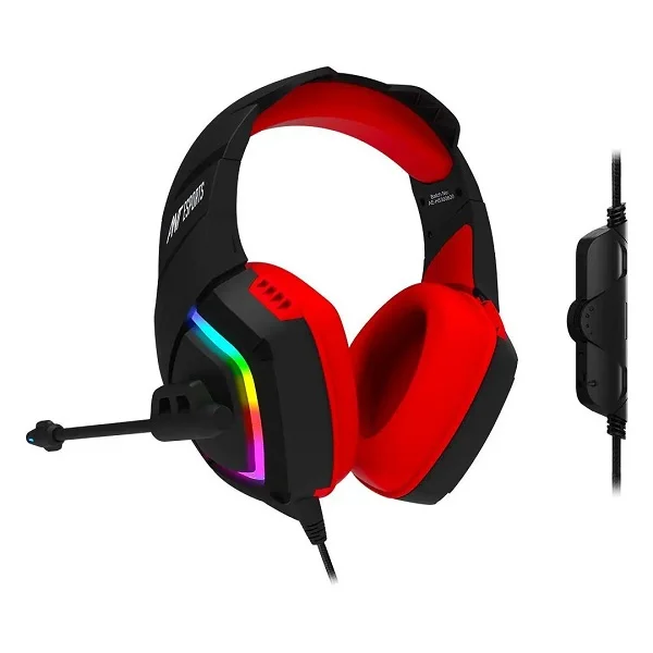 Ant Esports H530 Multi-Platform Pro LED Gaming Headset – RGB ( Black – Red )