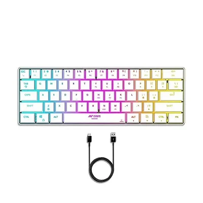 Ant Esports MK1500 Mini Retro Wireless Gaming Keyboard(White)