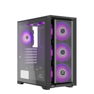 Ant Esports SX7 Mid-Tower ARGB Gaming Cabinet Black