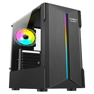 FRONTECH FT-4362 (TOWER) RGB fanCabinet Black