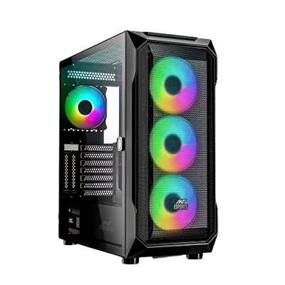 Ant Esports ICE-410TG Mid Tower ARGB Gaming Cabinet Black