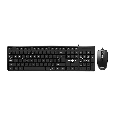 FRONTECH Wired Keyboard and Mouse Combo KB-0012(BLACK)