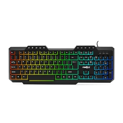 FRONTECH KB-0034 Black Wired Gaming Keyboard with Multicolor RGB Backlight Effects