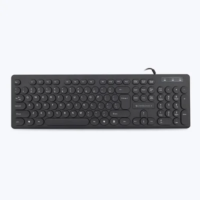 ZEBRONICS K24 Wired Keyboard Black