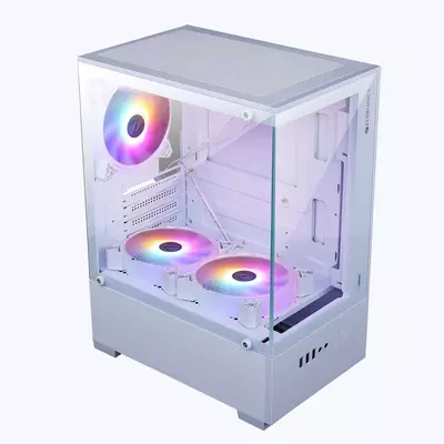 ZEBRONICS Zeb Iceberg GAMING CABINET (White)