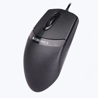 ZEBRONICS SPIN Wired Mouse Black