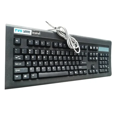 TVS Mechanical Bilingual Keyboard GOLD BHARAT USB Black