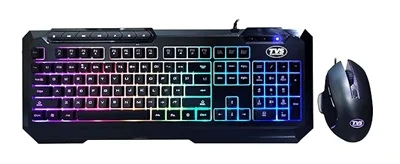 TVS CHAMP Blitz Gaming RGB BACKLIT Keyboard & Mouse Combo with Rainbow Backlight USB Black