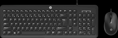 HP KM160 Wired Mouse and Keyboard Combo Black