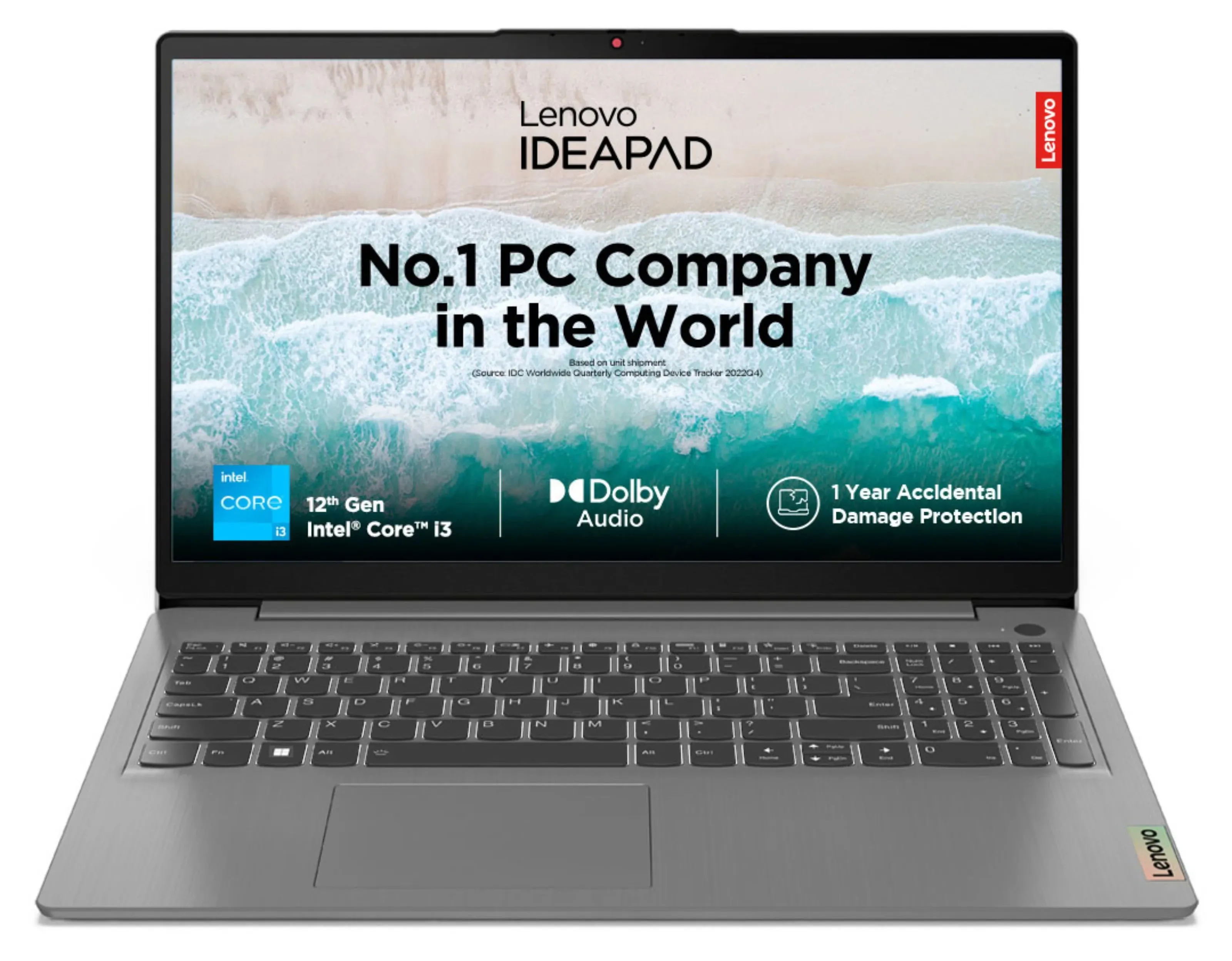 lenovo IdeaPad Slim 3i 12th Gen, 39.62cms - Intel i3 (Arctic Grey)