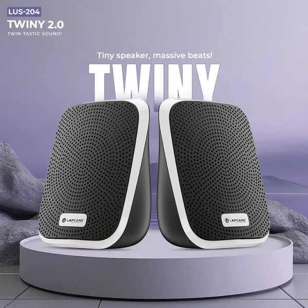 lapare Twiny 2 Computer Speaker White (LUS-204)