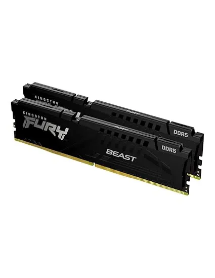 Kingston Fury Beast 16GB (2x8GB) 5600MT/s DDR5 CL36 Desktop Memory Kit of 2 | AMD Expo | Plug N Play | KF556C36BBEK2-16