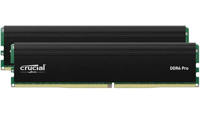 Crucial Pro RAM 32GB Kit (2x16GB) DDR4 3200MHz (or 3000MHz or 2666MHz) Desktop Memory CP2K16G4DFRA32A