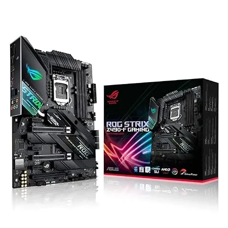 ASUS ROG Strix Z490-F Gaming LGA 1200 DDR4 (4600 O.C.) ATX Motherboard with Dedicated Fan Bracket 2X M.2 Slot 2.5Gb Ethernet and AI Cooling Overclocking