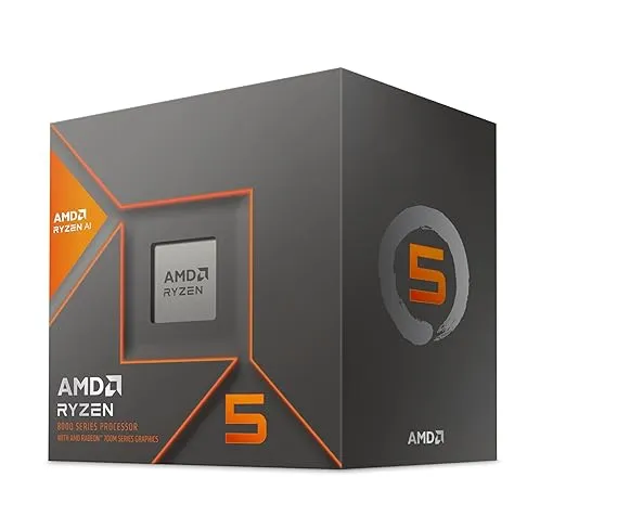 AMD Ryzen 5 8600G Desktop Processor 6 cores 12 Threads 22 MB Cache 4.3 GHz Upto 5 GHz AM5 Socket (100-100001237BOX)