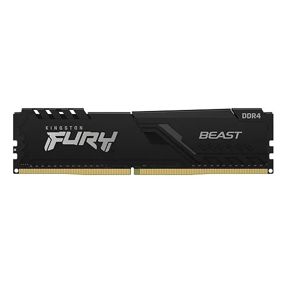 Kingston Fury Beast 16GB 3200MHz DDR4 CL16 Desktop Memory Single Stick KF432C16BB/16, Black