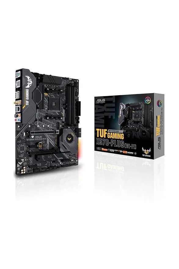 ASUS AM4 TUF Gaming X570-Plus ATX Motherboard Socket AM4 DDR4 ((Wi-Fi) (2nd/1st Gen AMD Ryzen)