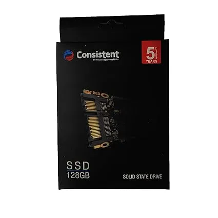 Consistent 2.5" 128GB SSD with SATA III Interface, 6Gb/s | Read/Write Speed Upto - 570/500 MB/s | Quad Channel Controller Compatible with PC and Laptop | 5 Years Warranty.(CTSSD128S6)