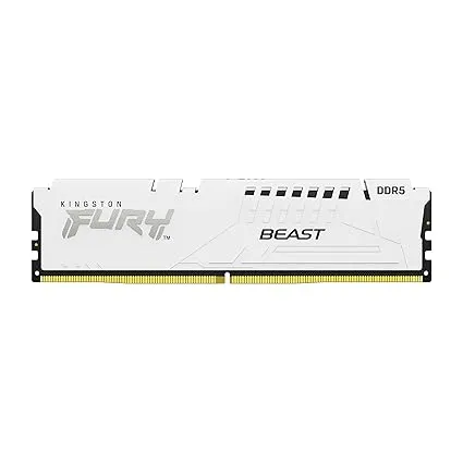 Kingston FURY Beast White 64GB (4x16GB) 5200MT/s CL40 DDR5 XMP DIMM | Overclocking | Plug N Play | Intel XMP 3.0 | Kit of 4 | KF552C40BWK4-64