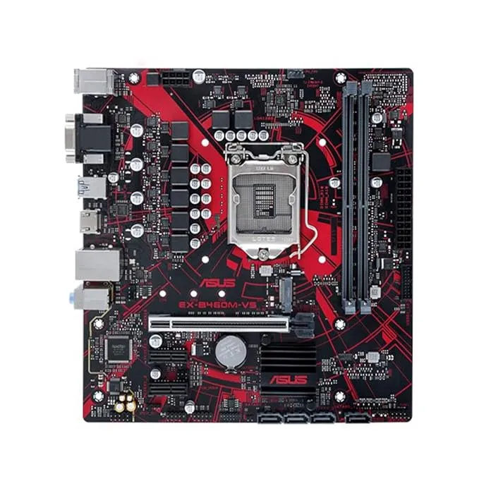 ASUS EX B460M V5 (Intel Socket 1200 for 10th Gen Intel Core and Celeron) mATX Motherboard with Anti-Moisture Coating SafeSlot Core LANGuard DDR4 2933MHz SATA 6Gbps USB 3.2 Gen1 and 8-pin Connector