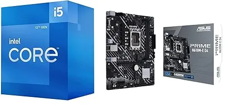 asus Intel Core i5 12400 12th Gen Desktop Processor 18 MB Cache with Fan and Asus PRIME-H610M-E-D4 Motherboard 2 in 1 Combo 3 Years Warranty 2 in 1 Combo (Graphic Card not Mandatory)