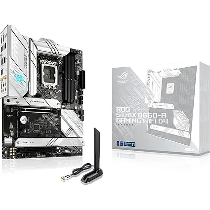 ASUS ROG Strix B660-A Gaming WiFi D4 LGA 1700(Intel 12th Gen) ATX Gaming Motherboard(PCIe 5.0,12+1 Power Stages,WiFi 6, 2.5 Gb LAN, 3xM.2 Slots,PCIe 4.0 NVMe® SSD Support, USB 3.2 Gen 2x2 Type-C)