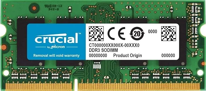 Crucial 4GB 1600MHz DDR3L 204-Pin Laptop Memory (CT51264BF160BJ Brand: Micron