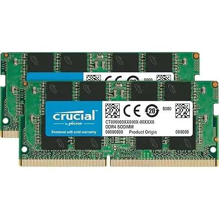 Crucial 32GB Kit (16GBx2) DDR4 2400 MT/s (PC4-192000) SODIMM 260-Pin Memory CT2K16G4SFD824A