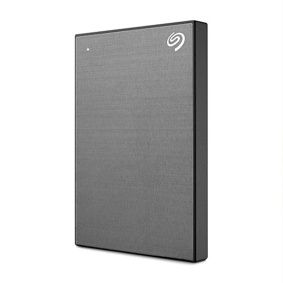 Seagate One Touch 1TB External HDD with Password Protection, USB, Space Gray, for Windows and Mac, with 3 yr Data Recovery Services (STKY1000404)