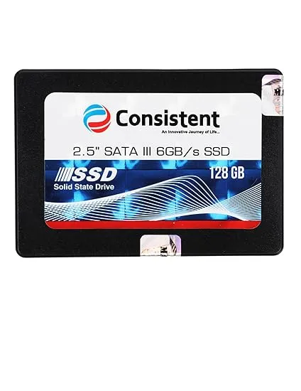 Consistent SSD 128GB 2.5 Inch SATA Internal SSD - Read: 550MB/s & Write: 500MB/s - SATA Solid-State Drive 5 Year Warranty