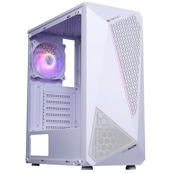 ZEBRONICS Zeb Agon GAMING CABINET (White)