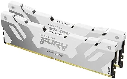 Kingston FURY Renegade DDR5 Silver/White XMP 32GB 7200MT/s CL38 DIMM Desktop Gaming Memory (Kit of 2) - KF572C38RWK2-32