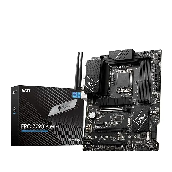 intel MSI PRO Z790-P WIFI DDR5 Motherboard for 14th/13/12th Generation CPU (LGA1700) ATX Extended Heatsink M.2 Shield Frozr [Intel Z790 Equipped] MB5917