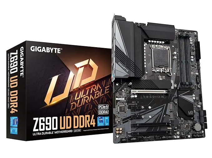 GIGABYTE Z690 UD DDR4 (LGA 1700/ Intel Z690/ ATX/ DDR4/ Triple M.2/ PCIe 5.0/ USB 3.2 Gen2X2/ Type-C/ 2.5GbE LAN/Motherboard)