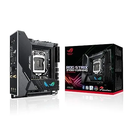 ASUS Rog Strix Z490-I Gaming Z490 Wifi 6 Lga 1200 (Intel 10Th Gen) Mini ITX Motherboard 8+2 Power Stages, Ddr4 4800, Intel 2.5 Gb Ethernet, Usb 3.2 Front Panel Type-C, Hdmi 2.0A, Aura Sync