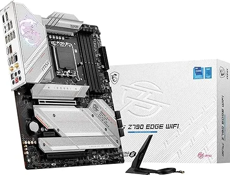 intel MSI MPG Z790 Edge WiFi Gaming Motherboard (Supports 12th/13th Gen Intel Processors, LGA 1700, DDR5, PCIe 5.0, M.2, 2.5Gbps LAN, USB 3.2 Gen2, Wi-Fi 6E, ATX)