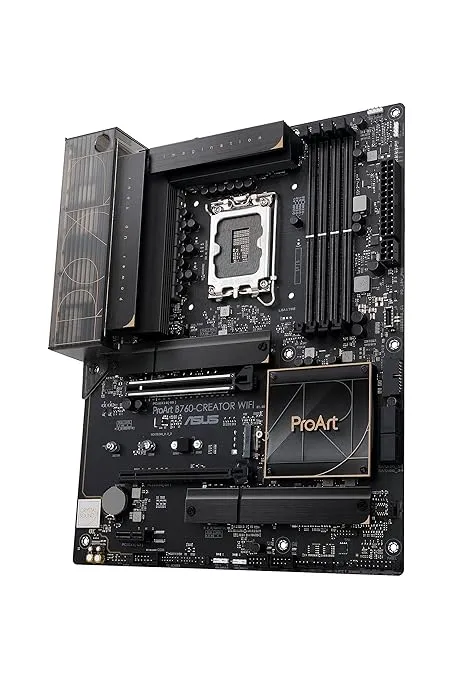 ASUS ProArt B760-CREATOR WiFi 6 Intel LGA 1700(13th and 12th Gen)content creator motherboard,DDR5,PCIe 5.0, 3xM.2 slots, 2.5 Gb & 1 Gb LAN,USB 3.2 Gen 2x2 Type-C front-panel, Thunderbolt(USB4®) header