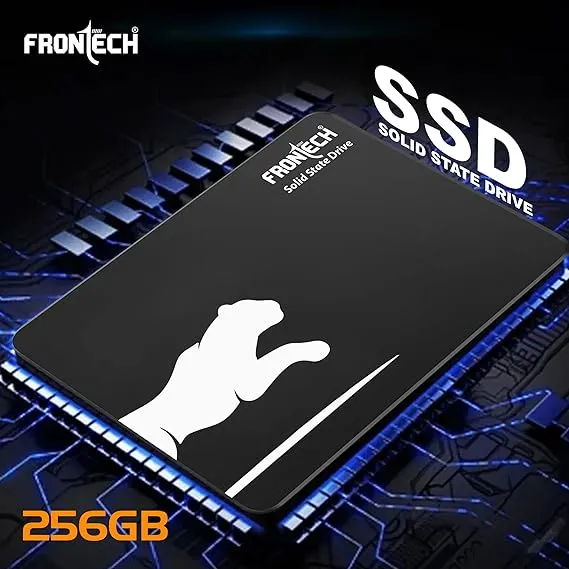 FRONTECH 512GB Internal SSD, 2.5 SATA, TLC+SMI, Low Energy Consumption, Ultra Fast with Read/Write Speed Upto 500/480 Mbps, (SSD-0015, Black & White)