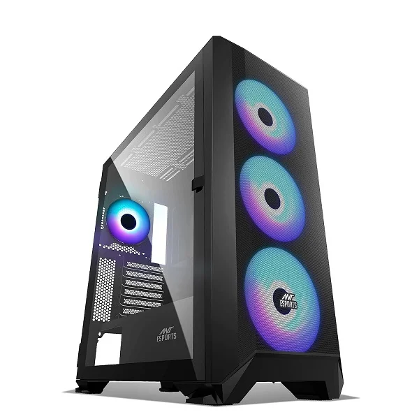 ANT ESPORTS 711 Air Mid Tower ARGB Gaming Cabinet